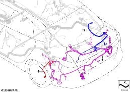 Onarım kablosu ana kablo grubu - arka diagram for BMW 2 Series F74 Gran Coupé 228 xDrive
