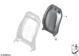 SEAT, FRONT, BACKREST TRIM COVERS diagram for BMW 1 Series F70 120