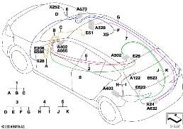 Onarım kablosu ana kablo grubu korumalı diagram for BMW 2 Series F74 Gran Coupé 228 xDrive