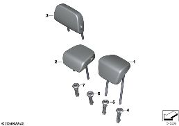 REAR SEAT HEAD RESTRAINT diagram for BMW 1 Series F70 120