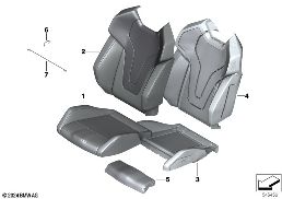 FRONT SEAT, UPH.AND COVER, M SPORTS SEAT