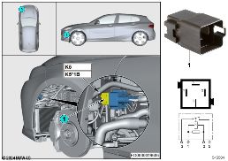Röle Elektrikli fan Motor K5 diagram for BMW 2 Series F74 Gran Coupé 228 xDrive