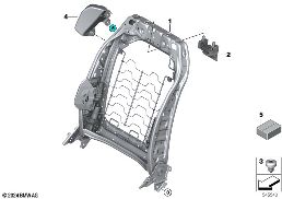 SEAT, FRONT, BACKREST FRAME