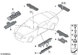 Pièces d'antenne Accès Confort diagram for BMW Rolls-Royce Cullinan RR31 Cullinan
