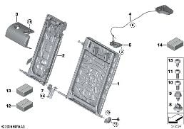 SEAT, REAR, SEAT FRAME diagram for BMW 5 Series G60 Sedan 520i
