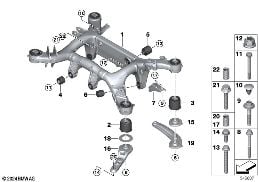 後橋架梁 diagram for BMW X5 G05 25dX
