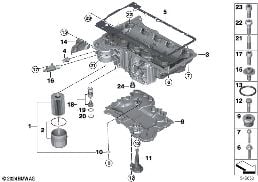 OIL PAN/OIL FILTER/OIL MEASUREMENT UNIT