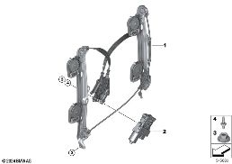 DOOR WINDOW LIFTING MECHANISM REAR