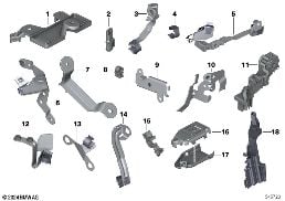 CABLE HARNESS FIXINGS diagram for BMW 3 Series G20 Sedan 320i