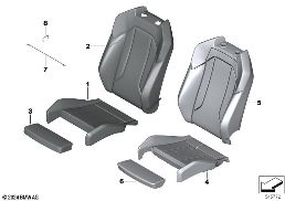 시트, 앞, 쿠션 및 스포츠 시트 커버 diagram for BMW X3 G45 20