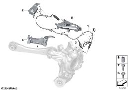 WHEEL SPEED SENSOR/SECURING PIECE