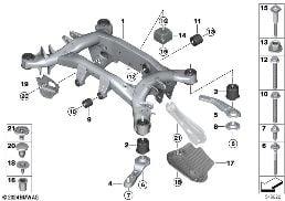 REAR AXLE CARRIER diagram for BMW X3 G01 30iX
