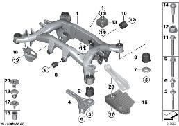 REAR AXLE CARRIER diagram for BMW X3 G01 LCI M40iX