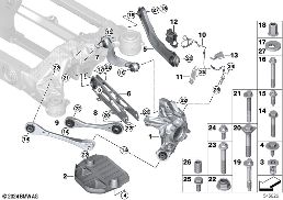 Soporto eje trasera/suspension ruedas diagram for BMW Rolls-Royce Spectre Coupé RR25 Spectre