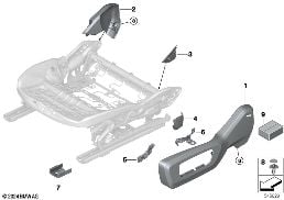 앞 시트,시트 피니셔 diagram for BMW X3 G45 20