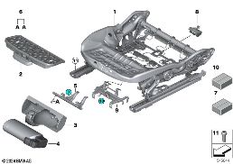 시트, 앞, 시트 프레임, 전동식 diagram for BMW X3 G45 20
