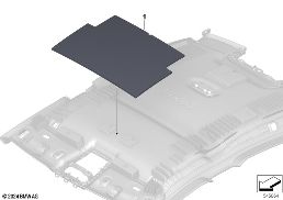 Insonorisation pavillon diagram for BMW 2 Series F74 Gran Coupé 216