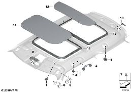 Dodatečné díly strop karoserie diagram for BMW MINI F66 JCW