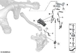 Raddrehzahlsensor/Beschleunigungssensor diagram for BMW X7 G07 40dX