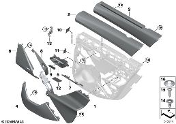 MOUNTING PARTS, DOOR TRIM, REAR diagram for BMW 5 Series G61 Touring 540dX