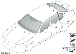 ガラス diagram for BMW 5 Series G60 セダン 520dX