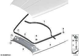 Joints de capot avant diagram for BMW Rolls-Royce Cullinan RR31 Cullinan