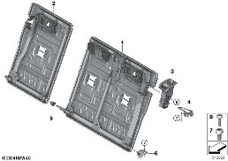SEAT, REAR, SEAT FRAME diagram for BMW 1 Series F70 120