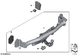 Gancio di traino elet. ribaltabile diagram for BMW X1 U11 18d