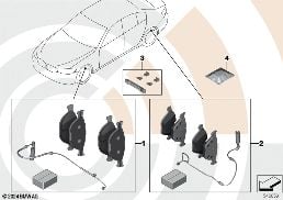 SERVICE KIT BRAKE PADS diagram for BMW X3 G01 30iX