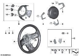 Volante airbag diagram for BMW Rolls-Royce Spectre Coupé RR25 Spectre