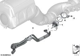 SCR METERING MODULE / MOUNTED PARTS diagram for BMW X5 F15 30dX