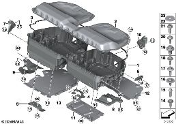Корпус высоковольтного накопителя diagram for BMW 3 Series G21 Tуринг LCI 330e