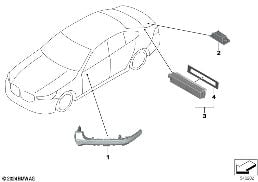 AUXILIARY TURN SIGNAL LAMP/S OUTER diagram for BMW 5 Series G60 Sedan 530e