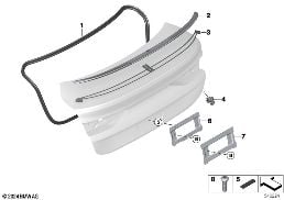 TRUNK LID, MOUNTING PARTS diagram for BMW 2 Series F74 Gran Coupé M235 xDrive