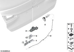 TAILGATE CLOSING SYSTEM diagram for BMW 2 Series F74 Gran Coupé M235 xDrive