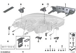 SINGLE COMPONENTS FOR HEADLIGHT