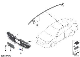 Enjoliveurs ext. / Grille de décor diagram for BMW 2 Series F74 Gran Coupé 216