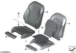 SEAT FRONT, UPHLSTRY/COVER, COMFORT SEAT diagram for BMW X3 G01 LCI M40iX