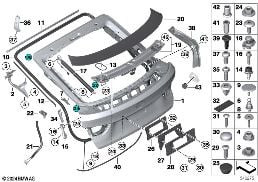 TRUNK LID diagram for BMW 3 Series F34 GT LCI 330i