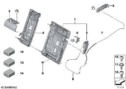 SEAT, REAR, SEAT FRAME diagram for BMW 5 Series G61 Touring 540dX