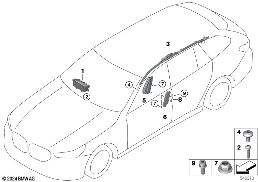 Airbag diagram for BMW 5 Series G61 Touring 530eX