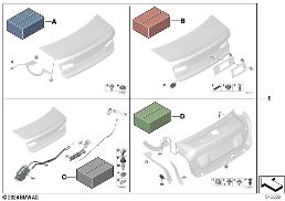 ATTACHMENT KIT, TAILGATE diagram for BMW 3 Series G20 Sedan 330d