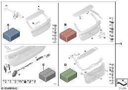 ATTACHMENT KIT, TAILGATE diagram for BMW 3 Series G21 Touring 330d