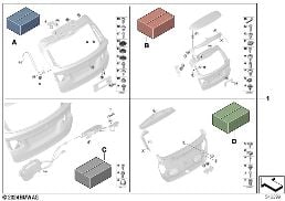 ATTACHMENT KIT, TAILGATE diagram for BMW 2 Series F45 Active Tourer LCI 225i
