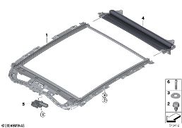 PANORAMA GLASS ROOF, ROLLER BLIND diagram for BMW 2 Series F78 Gran Coupé 225L