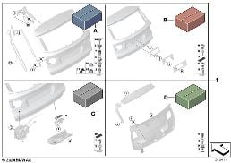 取付けキット テールゲート diagram for BMW X3 F25 20dX