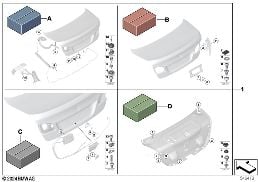 ATTACHMENT KIT, TAILGATE diagram for BMW 5 Series F10 LCI 528i