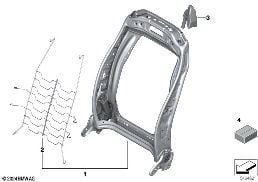 SEAT, FRONT, BACKREST FRAME