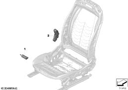SEAT, FRONT, ELECTRICAL AND MOTORS diagram for BMW 1 Series F70 120
