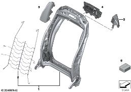 앞 시트,등받이 프레임 diagram for BMW X3 G45 20